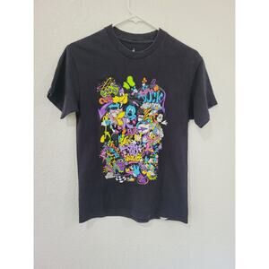 Disney Mickey Mouse Characters Black Hanes‎ T-Shirt - L #5
